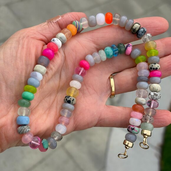 Lynn Rachel Rose Jewelry - Lynn Rachel Rose beaded necklace with 14 K solid gold jump rings/end caps.